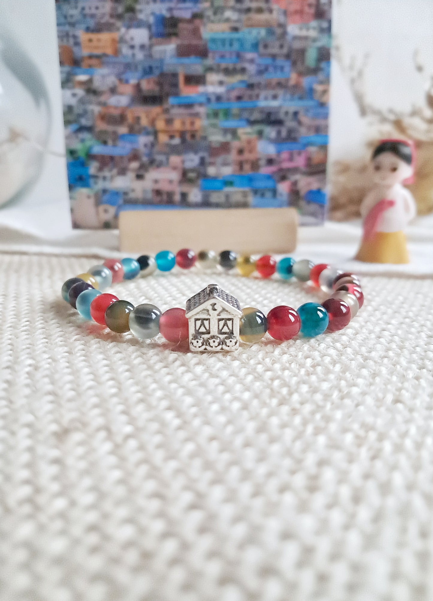 Bracelet du village de Gamcheon (감천문화마을) avec sa breloque maison en argent 925