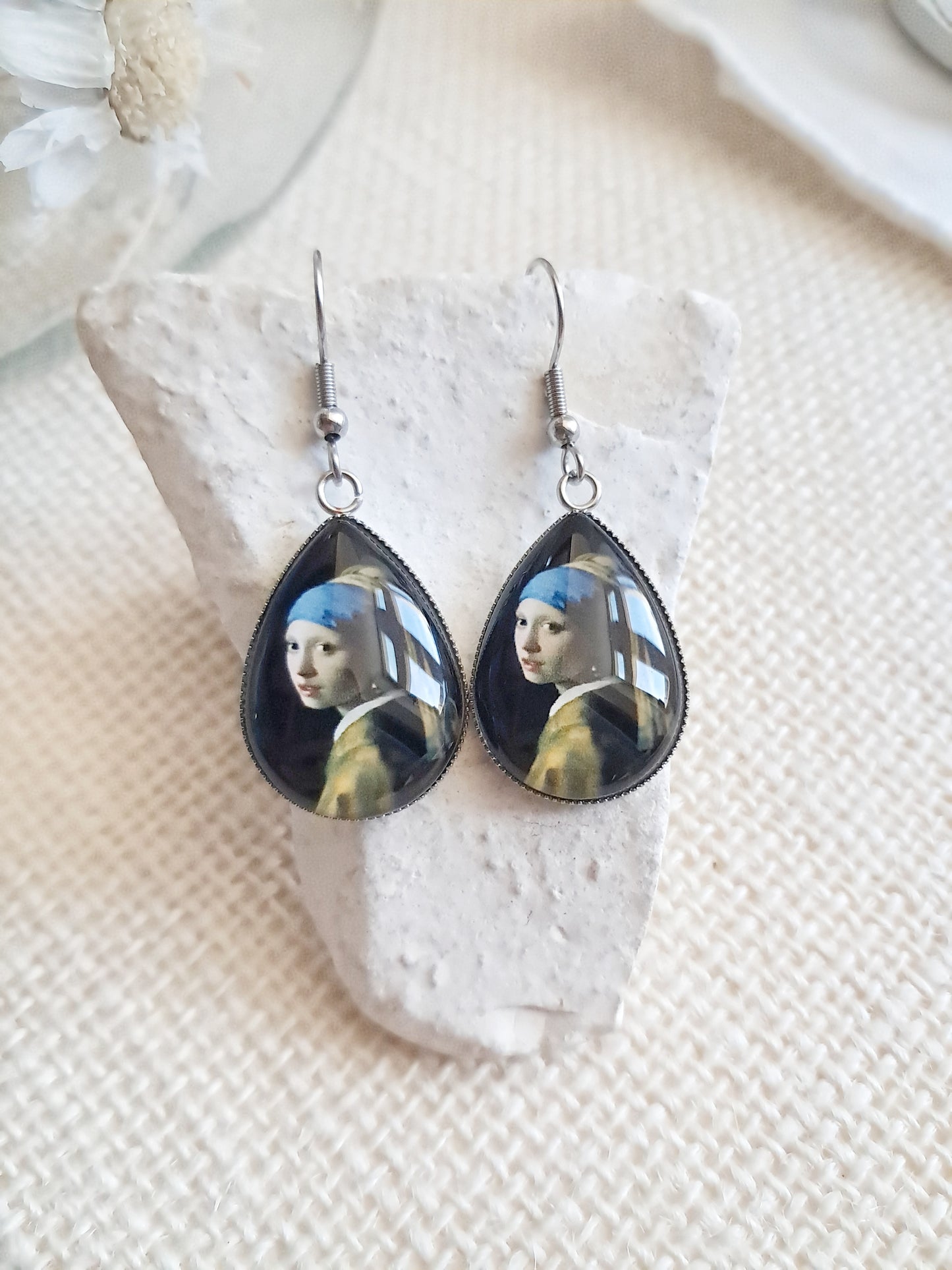 Boucles d'oreilles "La jeune fille à la perle" de Vermeer
