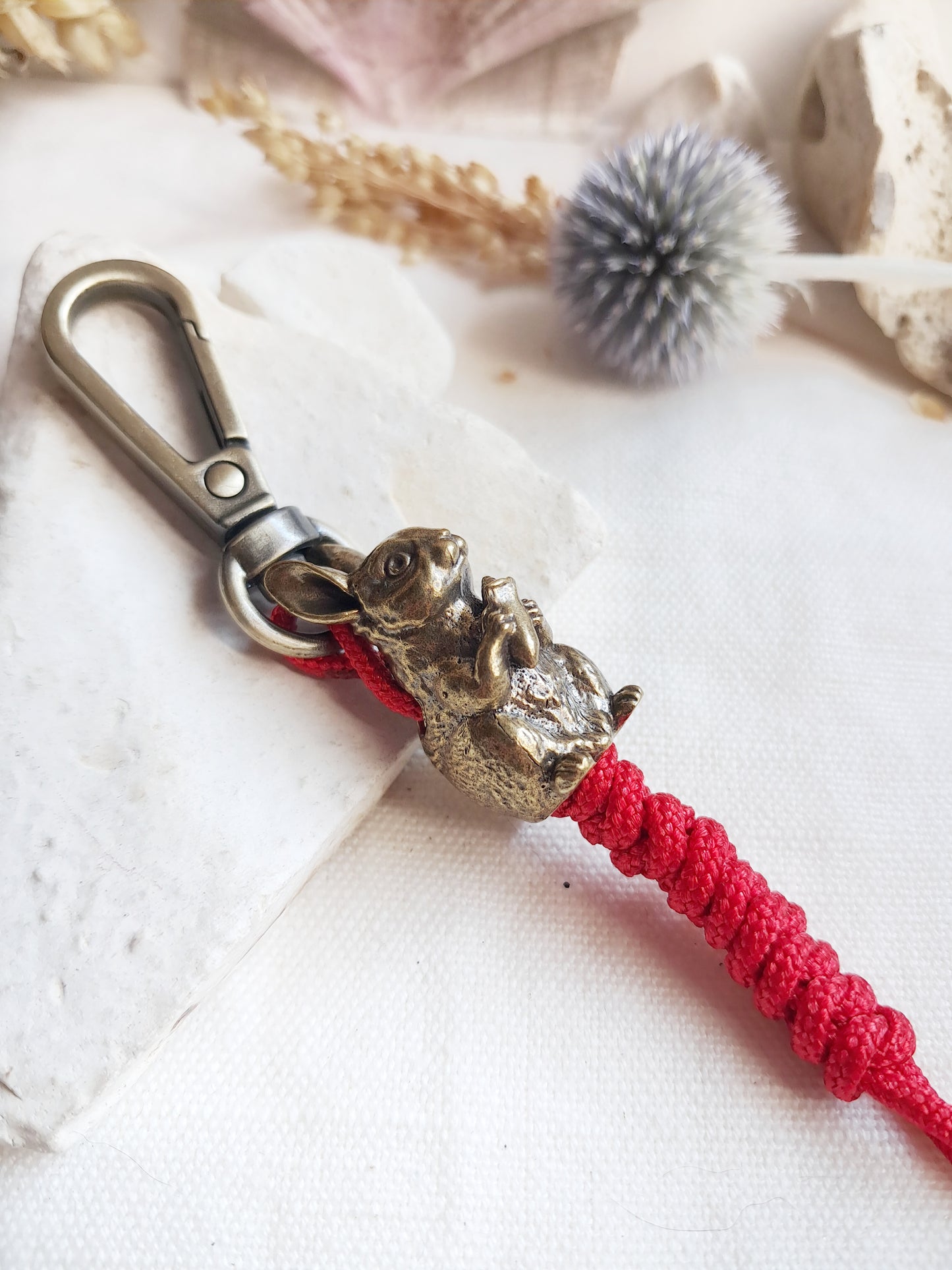 Porte-clés lapin en laiton