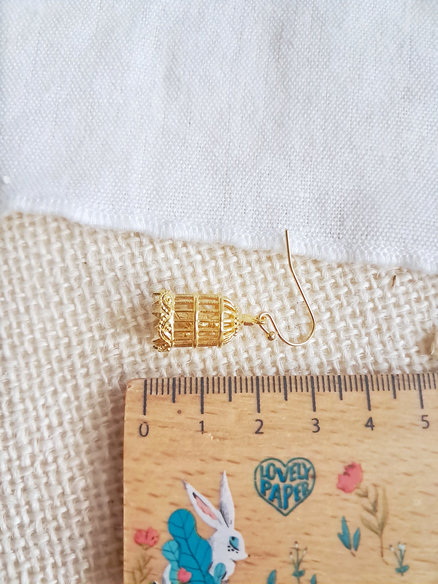 Boucles d'oreilles oiseau en cage