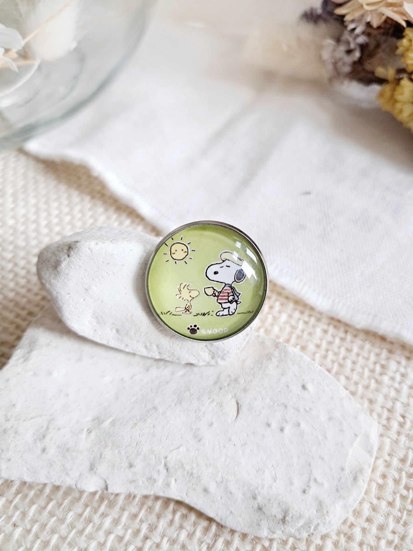 Pin's cabochon Snoopy