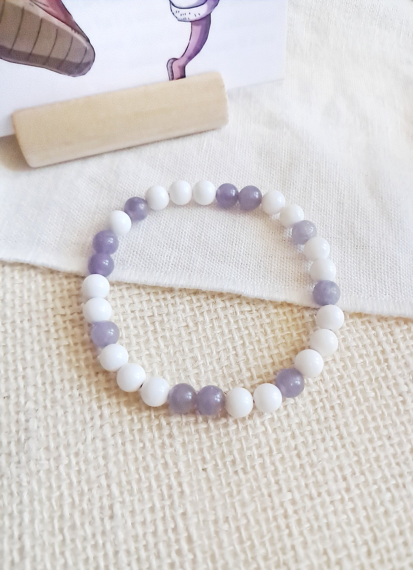 Bracelet Luffy Gear 5 en mica et tridacna