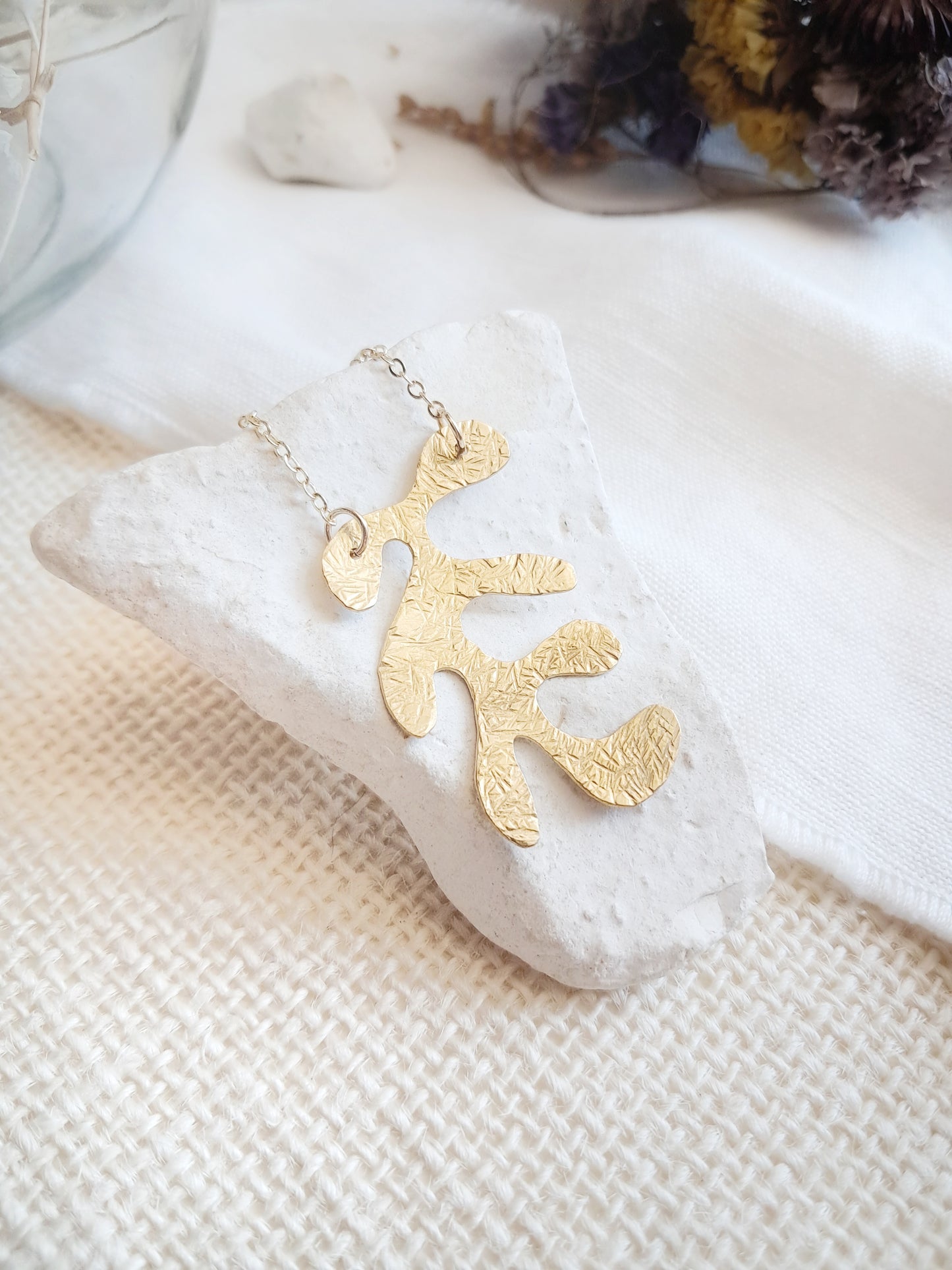 Collier feuille inspiré de Matisse