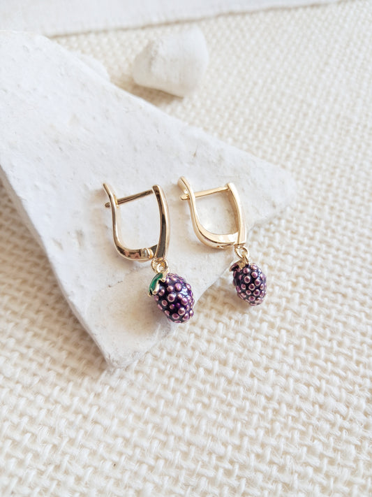 Boucles d'oreilles fruits mûres