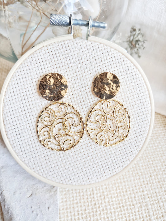 Boucles d'oreilles géométriques cercles