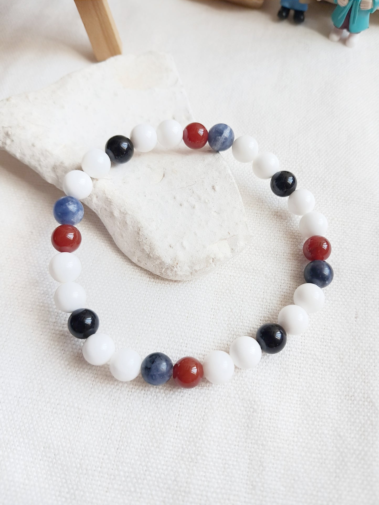 Bracelet aux couleurs du drapeau coréen, le Taegeukgi (태극기)