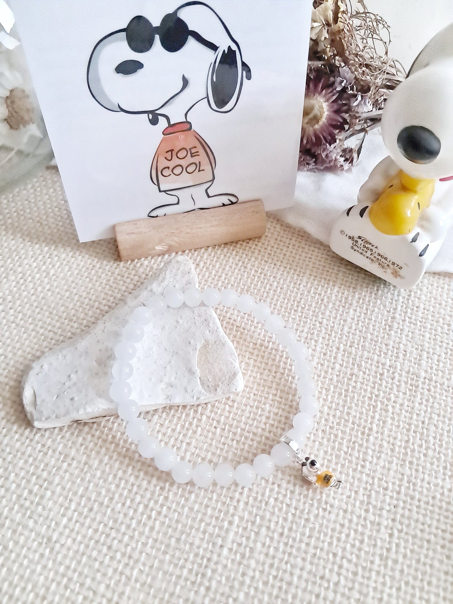 Bracelet Snoopy Joe cool avec sa breloque en argent 925