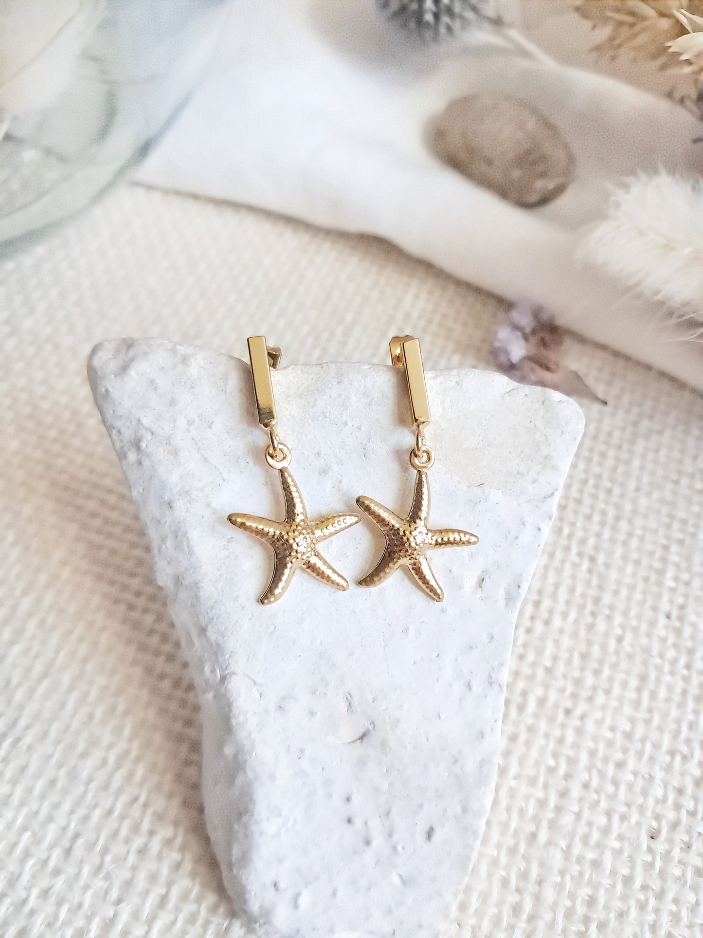Boucles d'oreilles étoiles de mer
