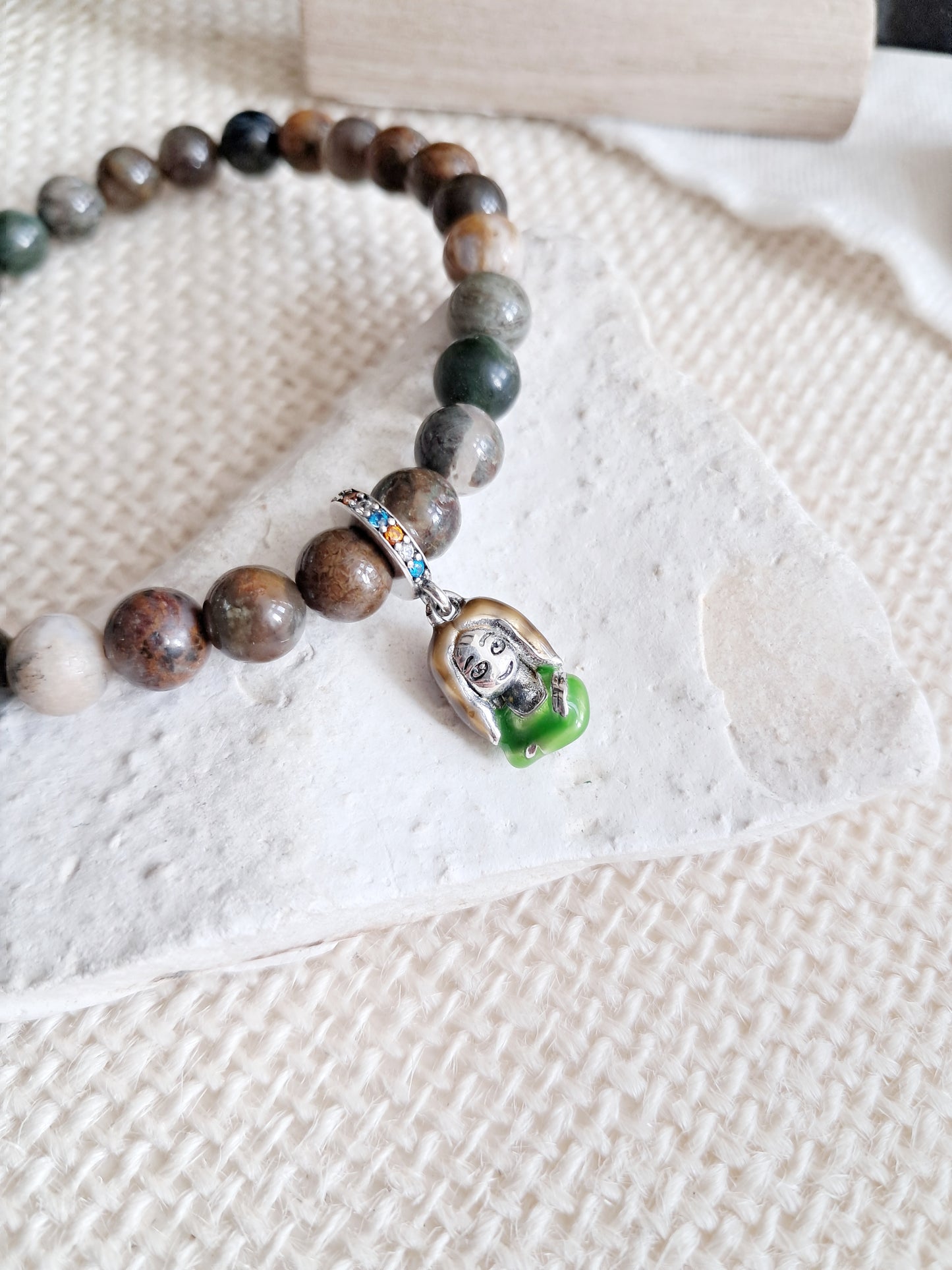 Bracelet breloque inspiré de "La Joconde" de Léonard de Vinci