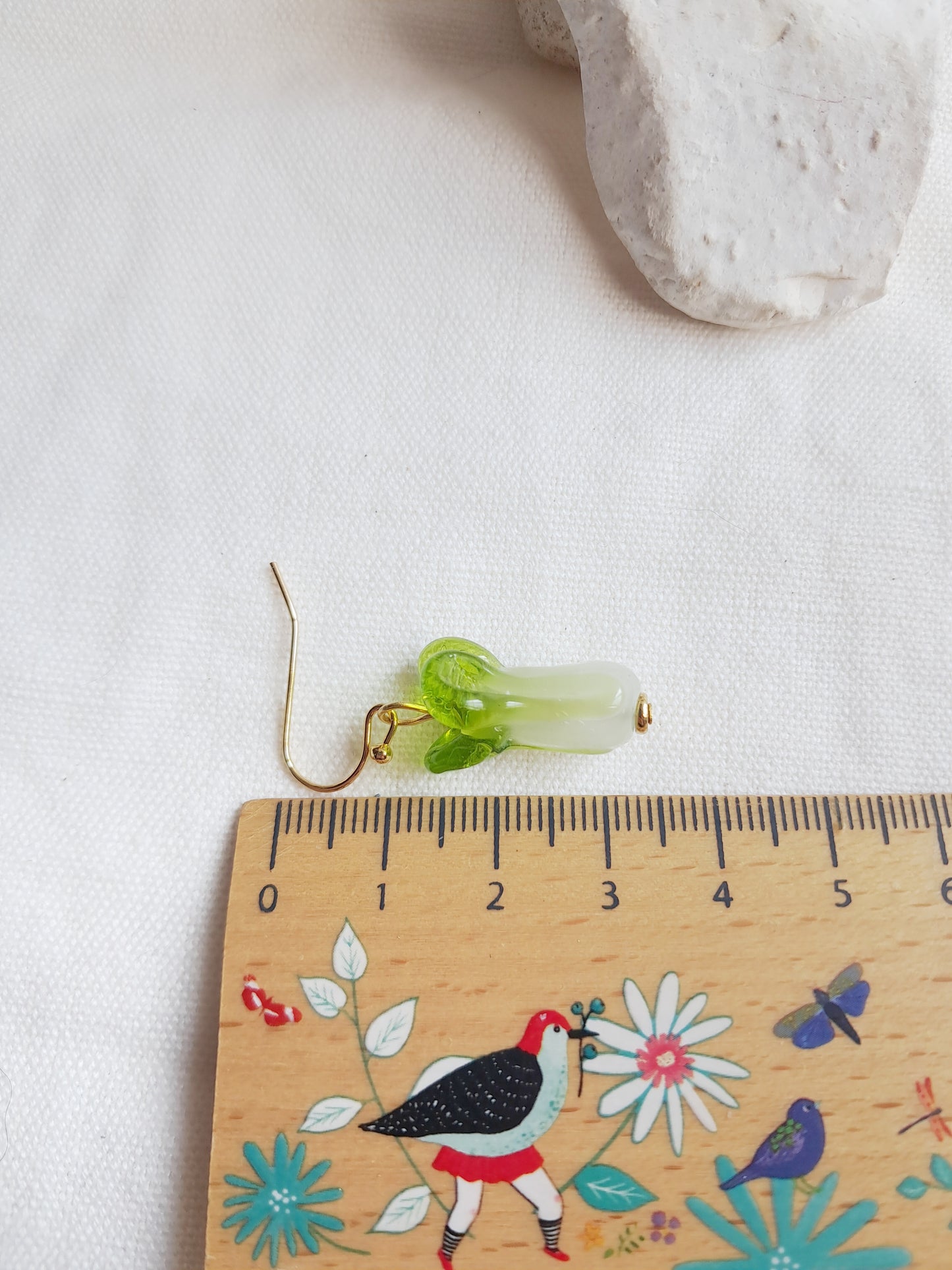 Boucles d'oreilles choux en verre