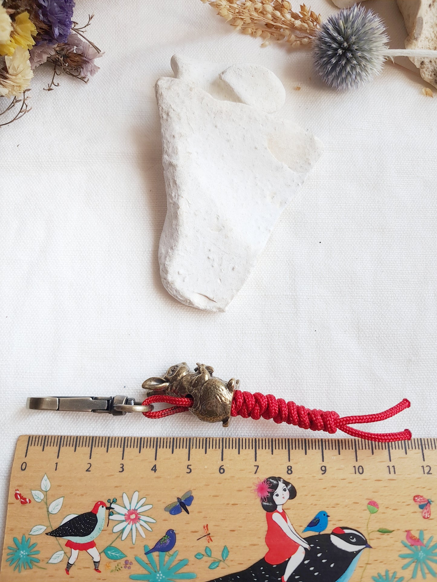 Porte-clés lapin en laiton