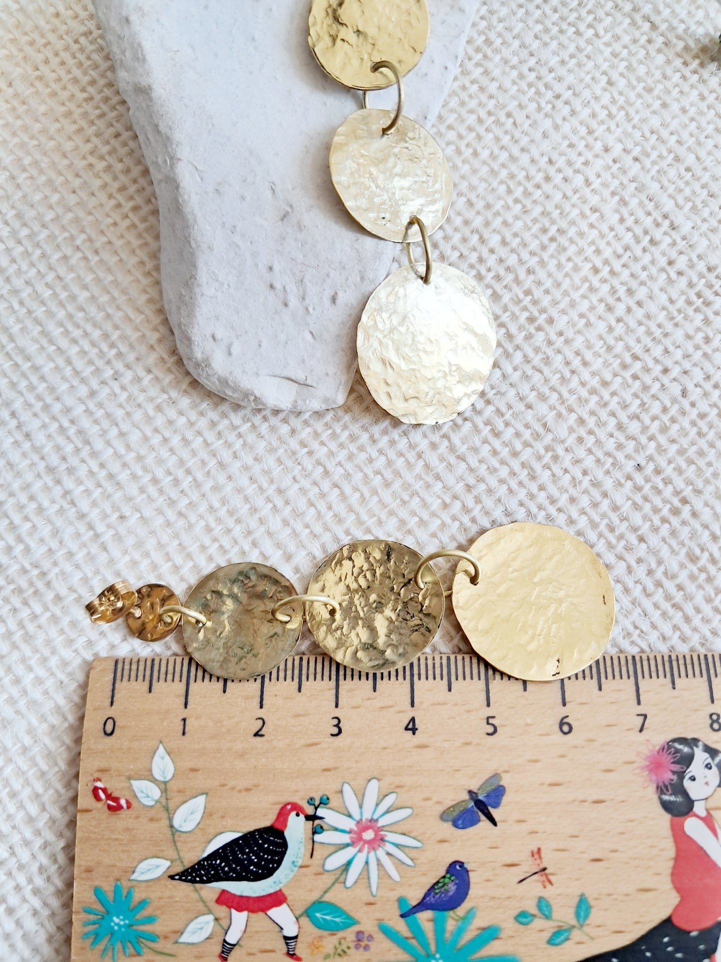 Boucles d'oreilles pendantes disques