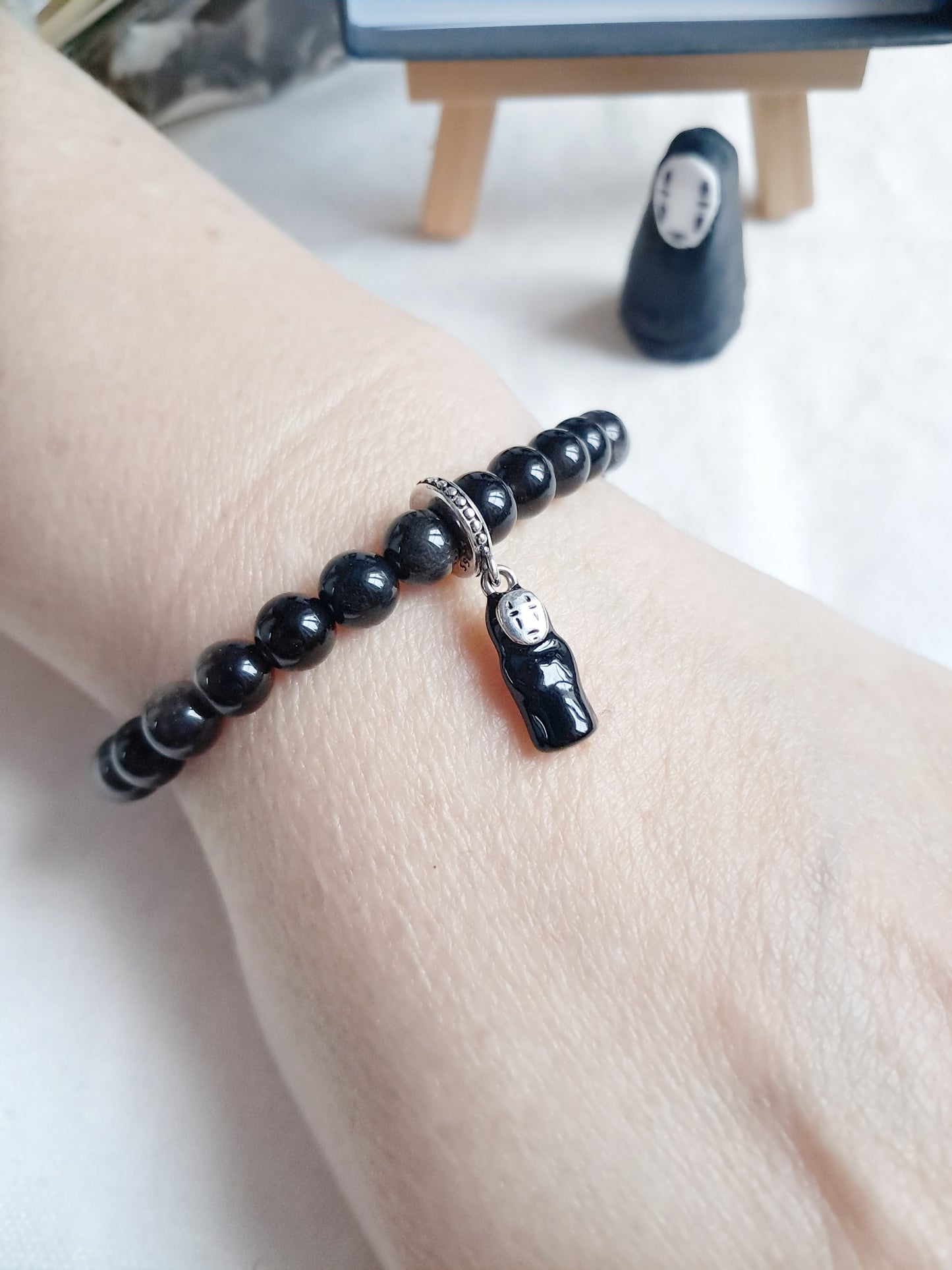 Bracelet Kaonashi (Sans-visage) avec sa breloque