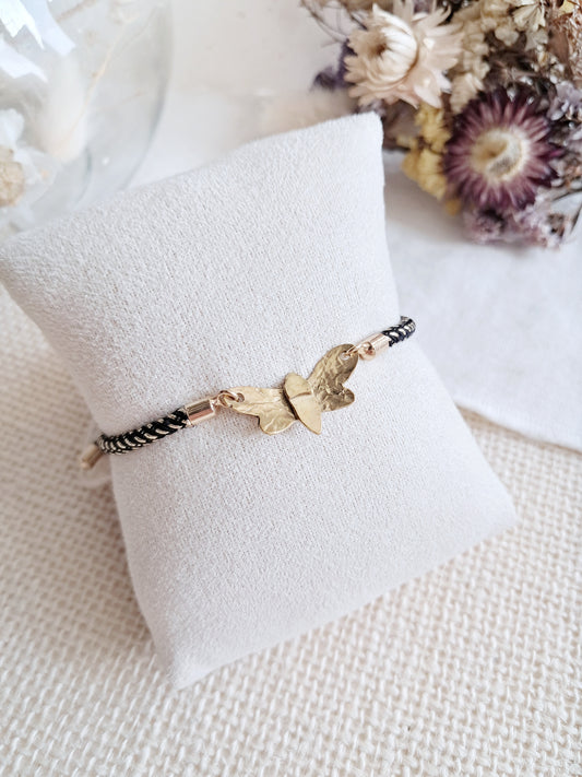 Bracelet ajustable abeille en laiton 