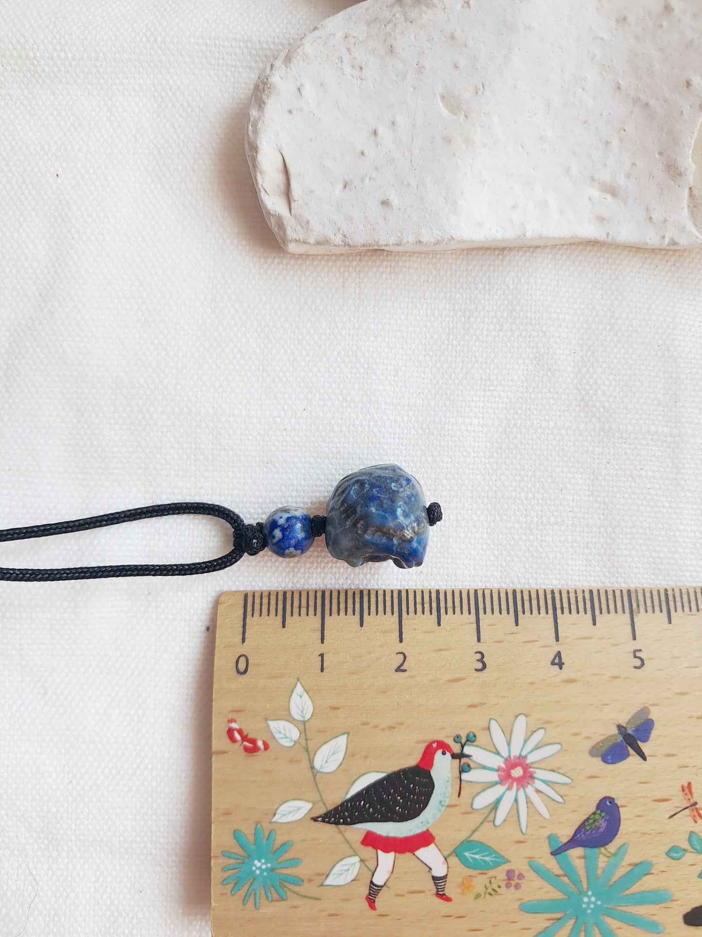 Collier tête de pixiu en lapis lazuli