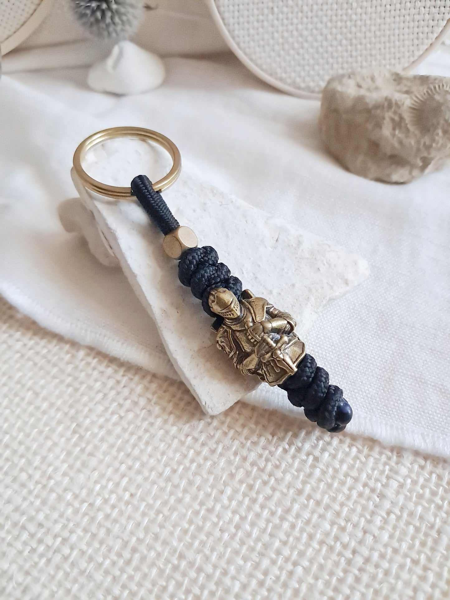 Porte-clés chevalier en laiton