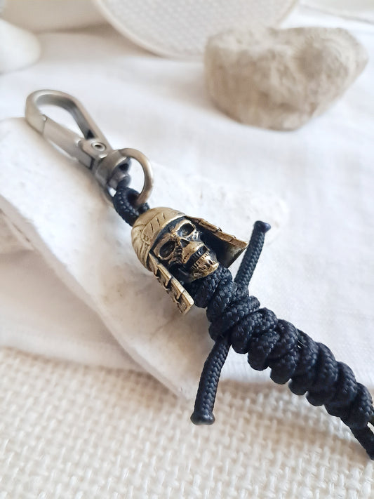 Porte-clés tête crâne de Ninja