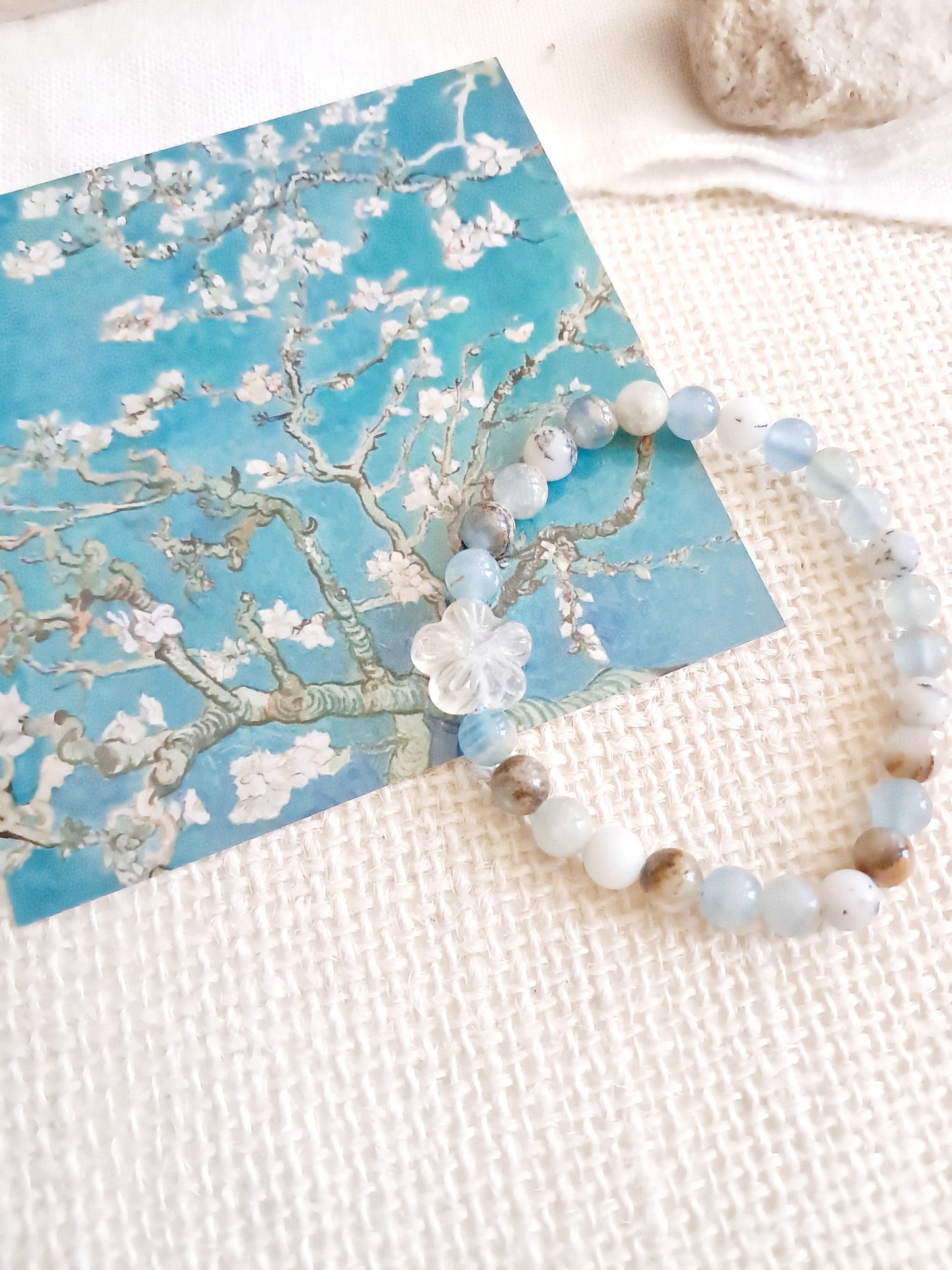 Bracelet inspiré de "Amandier en fleurs" de Vincent Van Gogh