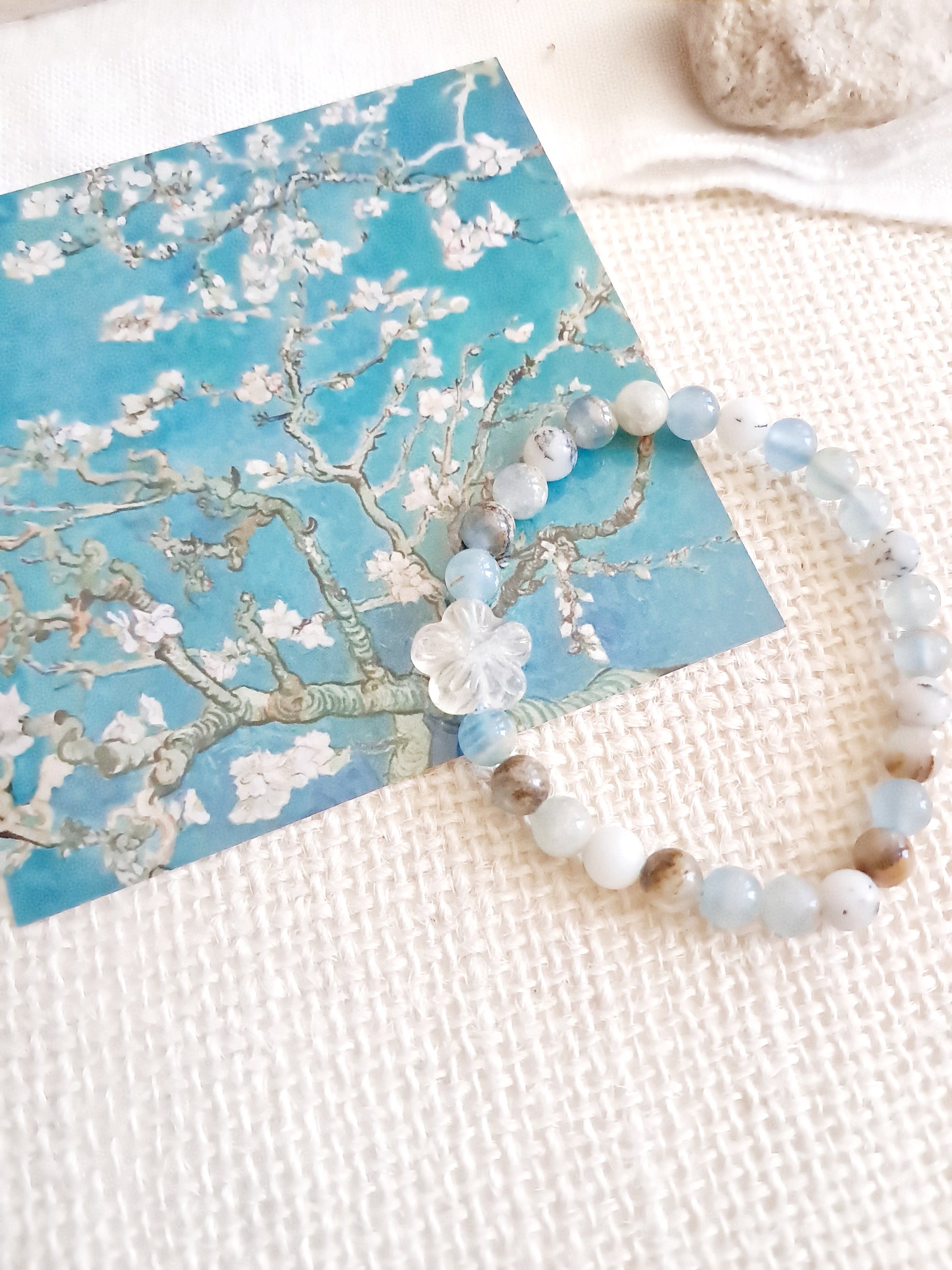 Bracelet inspiré de "Amandier en fleurs" de Vincent Van Gogh