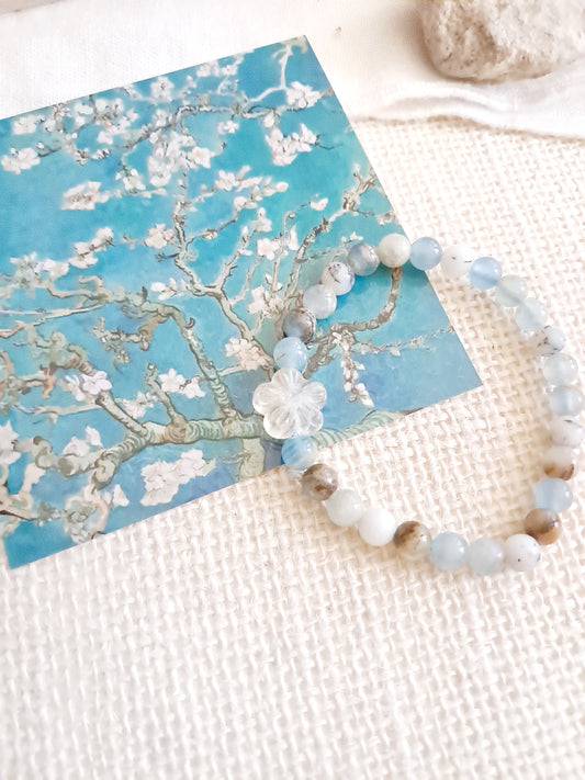 Bracelet inspiré de "Amandier en fleurs" de Vincent Van Gogh