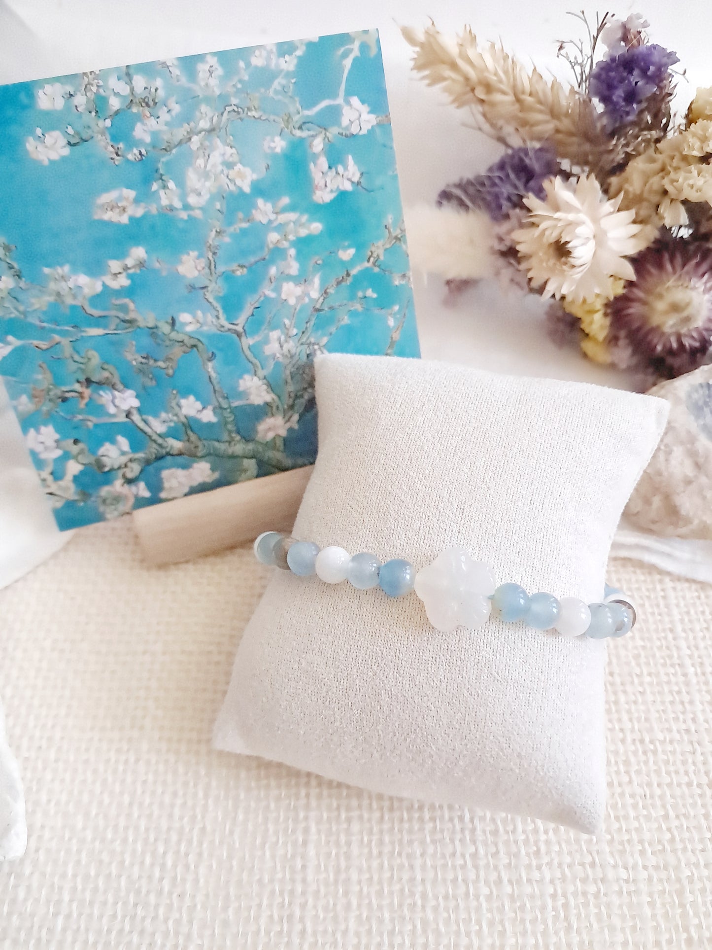 Bracelet inspiré de "Amandier en fleurs" de Vincent Van Gogh