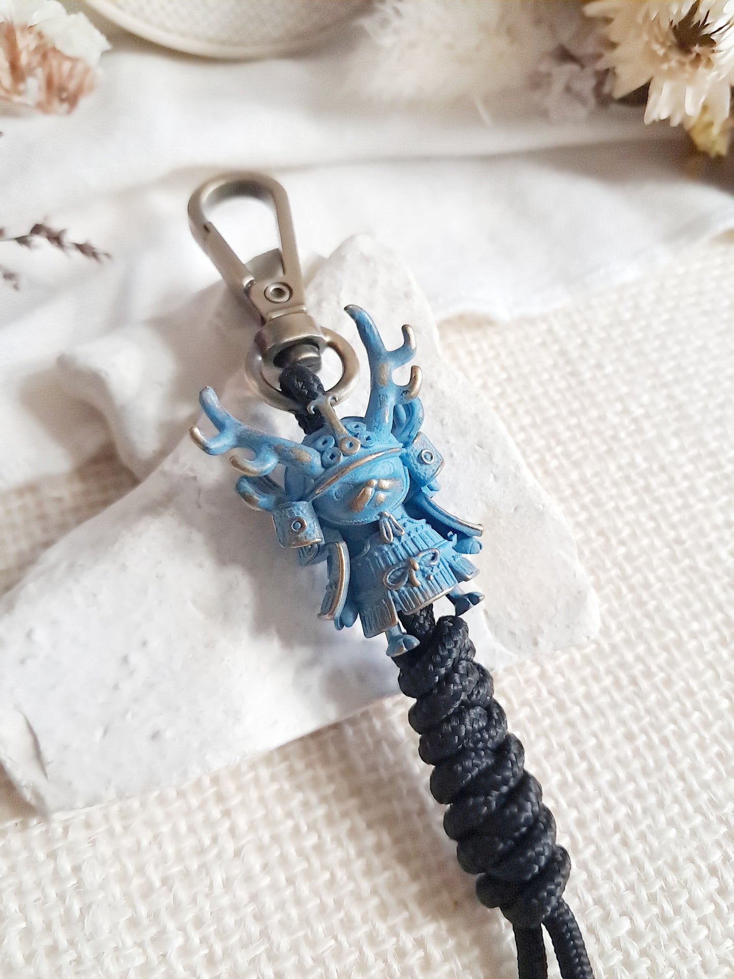 Porte-clés Chopper samouraï bleu