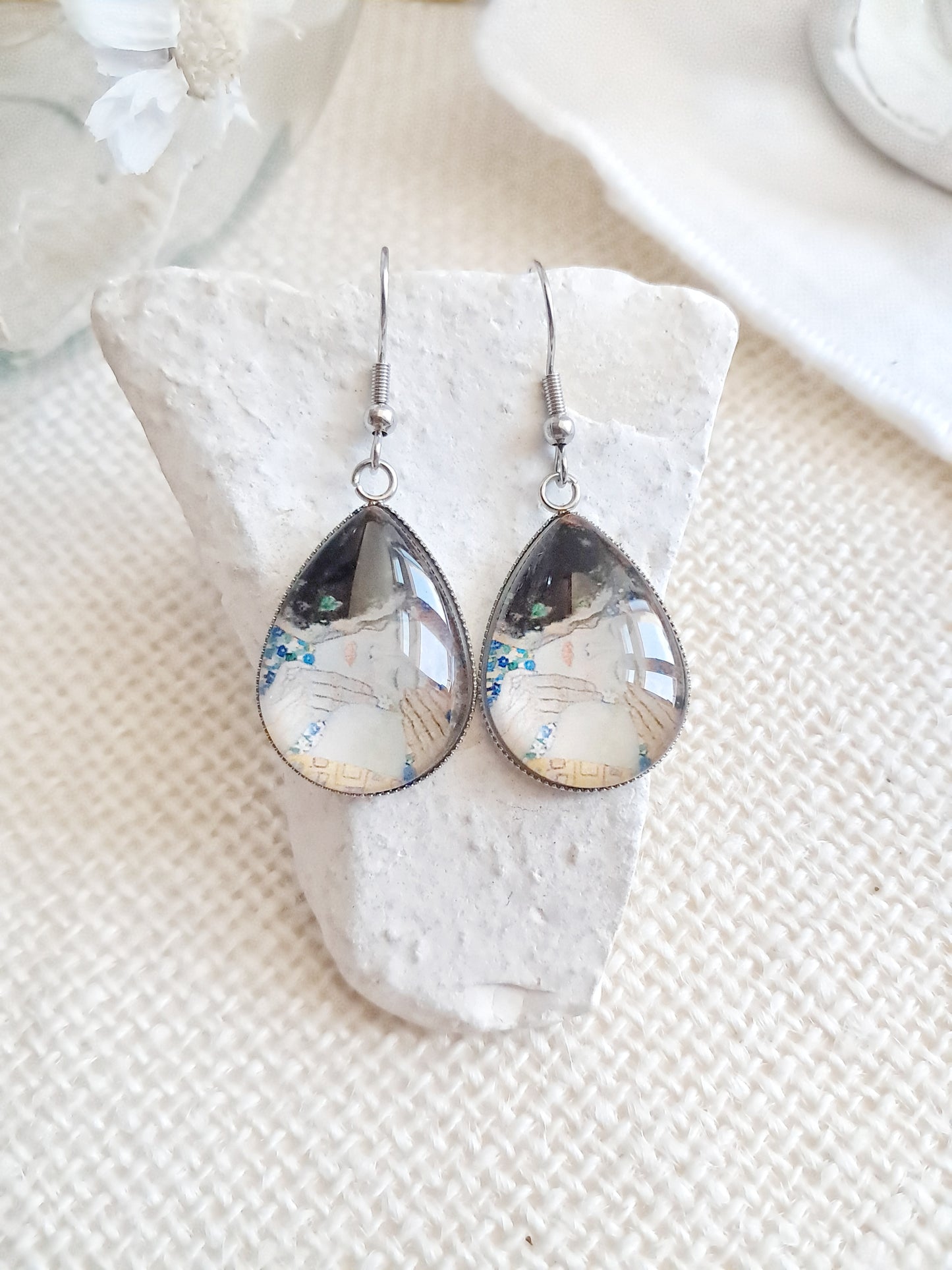 Boucles d'oreilles "Le baiser" de Gustave Klimt