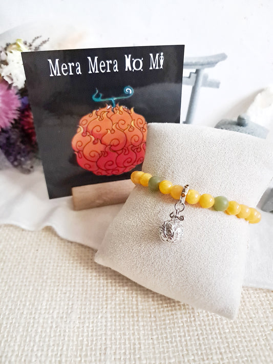 Bracelet Mera Mera no Mi avec sa breloque