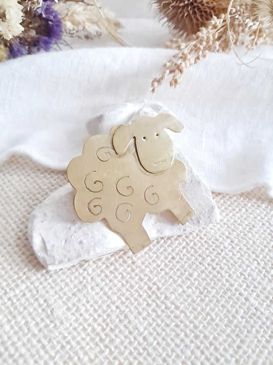 Broche mouton en laiton