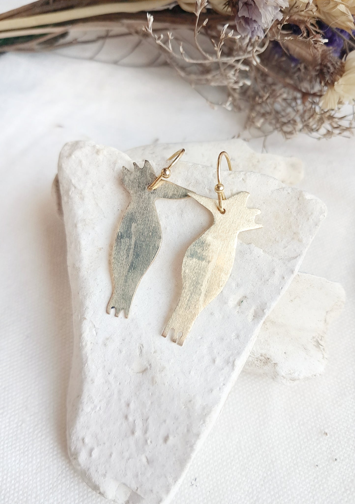 Boucles d'oreilles oiseau Huppe fasciée