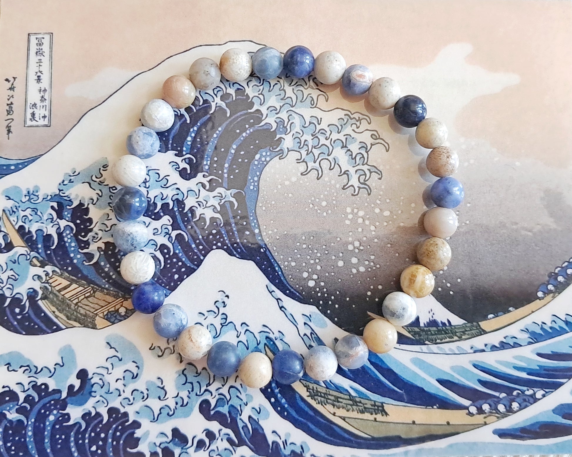 Bracelet inspiré de "La Grande Vague de Kanagawa" d'Hokusai