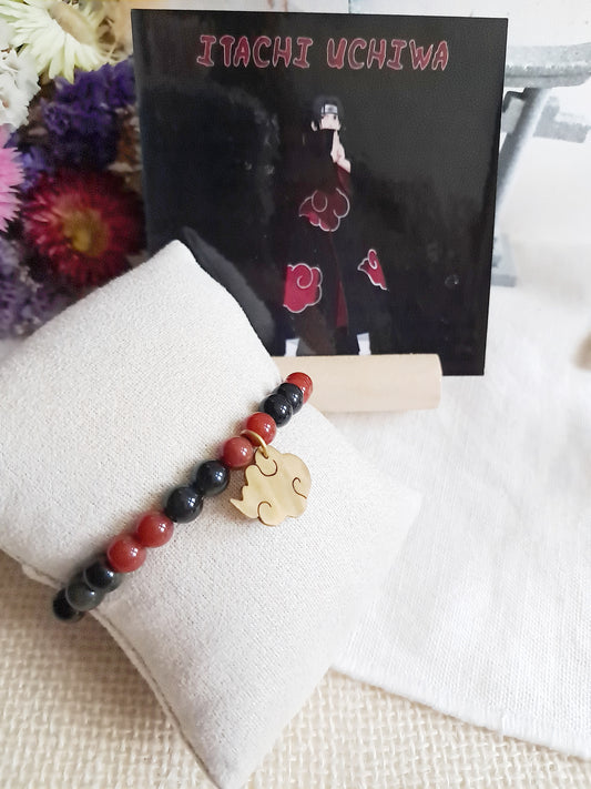 Bracelet Itachi Uchiwa avec sa breloque en laiton