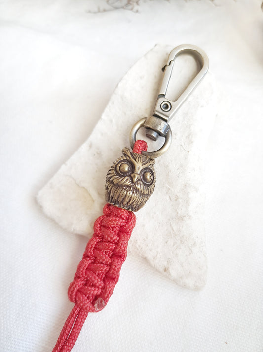 Porte-clés hibou en laiton